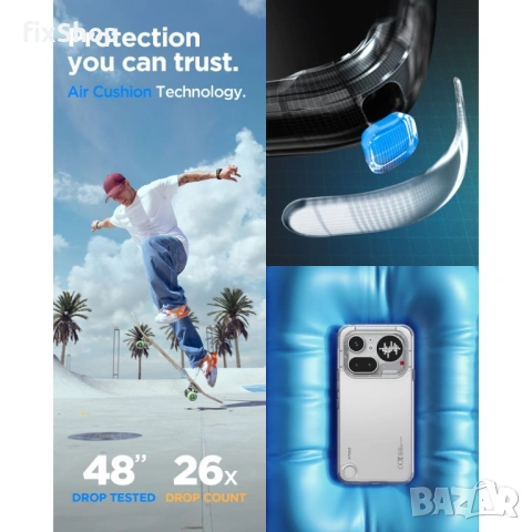 SPIGEN ULTRA HYBRID NOTHING PHONE 4A PRO CRYSTAL CLEAR, снимка 9 - Калъфи, кейсове - 54887393