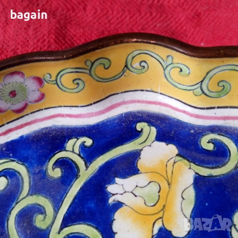 Династия Цин. Емайл., снимка 4 - Антикварни и старинни предмети - 54210979