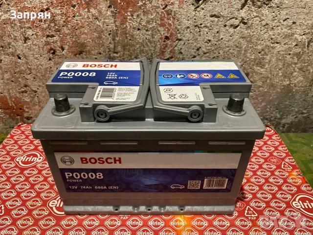 Нов акумулатор Бош/Bosch P0008 74 амп/ч 680 с гаранция