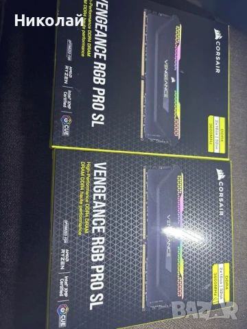 Памет Corsair Vengeance RGB PRO SL, 32GB/2х16/ DDR4, 3600MHz CL16, Dual Channel Kit, снимка 2 - RAM памет - 54386044