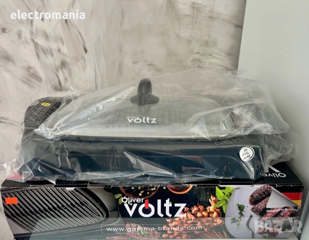 електрическа скара Oliver Voltz OV51015BM, 2000W – Мраморно покритие и капак, снимка 3 - Скари - 54368103