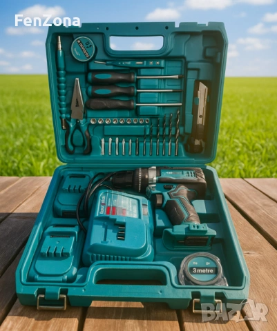 Комплект акумулаторен винтоверт - 30 части, 24м гаранция