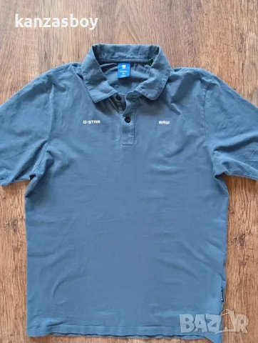 G-STAR RAW LOGO SLUB POLO T-SHIRT - мъжка тениска р-р М, снимка 4 - Тениски - 55502164