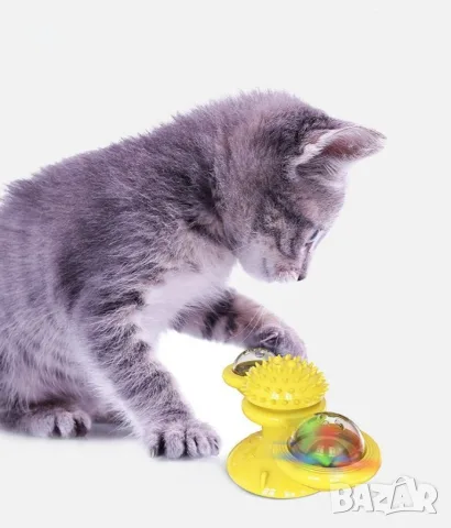 Интерактивна въртяща се играчка за котки вятърна мелница, снимка 7 - За котки - 55507882