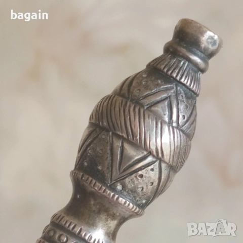 Нож, кама, сребро, гаучо., снимка 6 - Антикварни и старинни предмети - 54561416