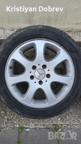 Оригинални джанти за Мерцедес/Mercedes 16" 5x112 - 6.5J ET32 с гуми (2 зимни + 2 летни), снимка 3 - Гуми и джанти - 55018192