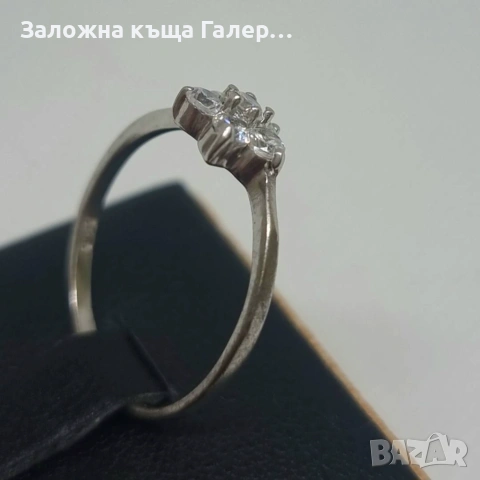 Нов сребърен пръстен с фианити – 925 проба - 1,50 гр, снимка 5 - Пръстени - 54214658