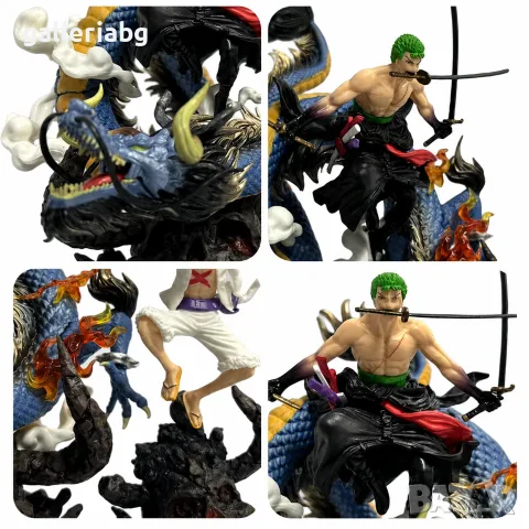One Piece диорама Луфи (Luffy) Gear 5 и Зоро (Zoro) срещу Кайдо, снимка 3 - Колекции - 55642195