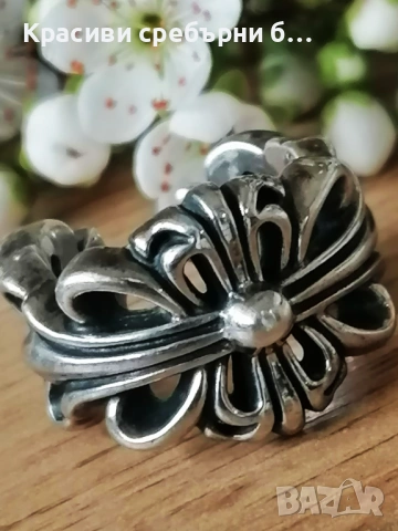 Оригинален сребърен пръстен chrome hearts 18.86гр
