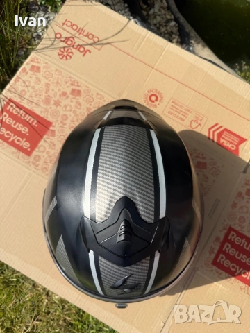 Каска Scorpion Exo R1 Air Carbon, снимка 4 - Аксесоари и консумативи - 54799223