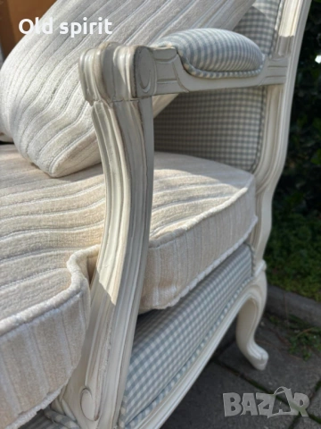 Елегантно и комфортно кресло в провансалски стил, снимка 5 - Антикварни и старинни предмети - 54195642