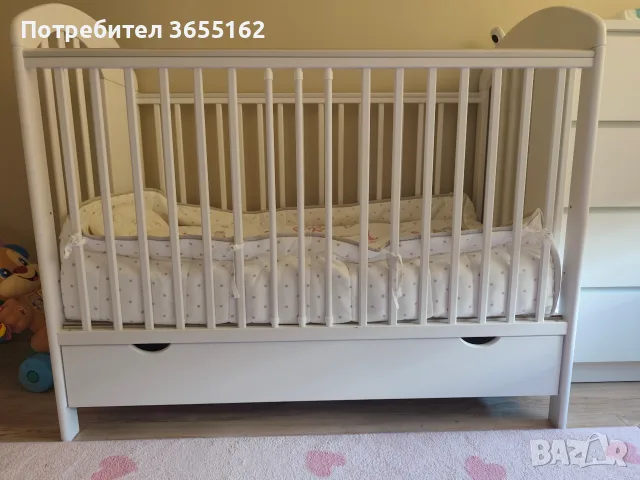 Детска кошара (регулиране на височината) + матрак