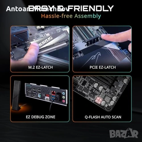 Дънна платка GIGABYTE B850M DS3H AM5 DDR5 PCIe 5 0, снимка 3 - Дънни платки - 55288562