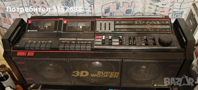 Hitachi boombox, снимка 3 - Радиокасетофони, транзистори - 55347666