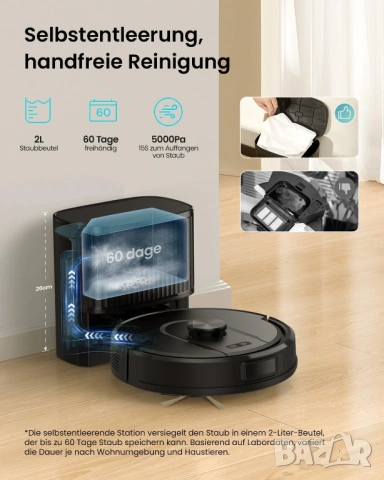 Прахосмукачка робот Vexilar W11 Robot Vacuum Cleaner with Mop Function, снимка 2 - Прахосмукачки - 54698772