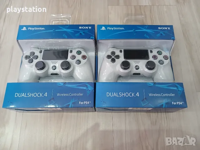 Нов безжичен джойстик / контролер DualShock 4 за PS4 (Glacier White)