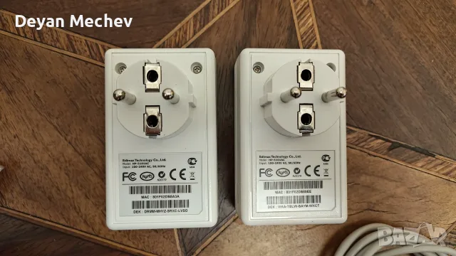Комплект Powerline Адаптери Edimax HP-5101AC – Интернет през контакта, снимка 4 - Мрежови адаптери - 55531422