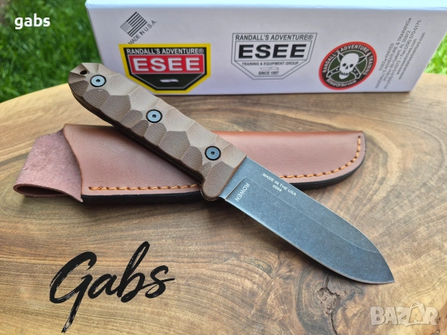 Нож ESEE USA Camp Lore PR4,Randall's Adventure,фултанг с кожена кания, снимка 2 - Ножове - 54752072