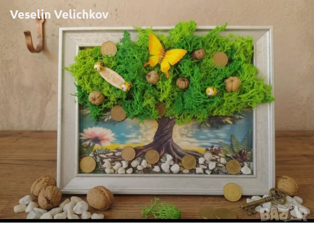 Ръчна изработка със скандинавски мъх на картини, снимки, пейзажи, снимка 12 - Декорация за дома - 54176956