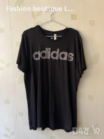 Adidas черна дамска памучна тениска L размер 🖤