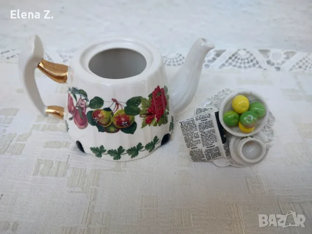 Малък колекционерски чайник Pomona Table Portmeirion и Cardew, снимка 7 - Декорация за дома - 55692181