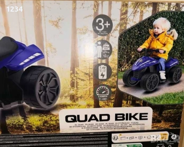 Детско електрическо ATV Evo Box Quad Bike 6V синьо , снимка 4 - Електрически играчки - 54737840