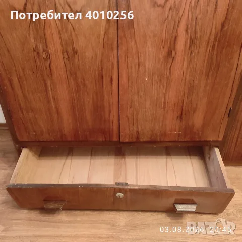 ПЛОВДИВ - АНТИКВАРЕН ГАРДЕРОБ ЕСТ. ДЪРВО - 1930 Г., снимка 6 - Антикварни и старинни предмети - 55536834