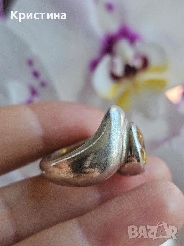 Масивен сребърен пръстен, снимка 5 - Пръстени - 54234887