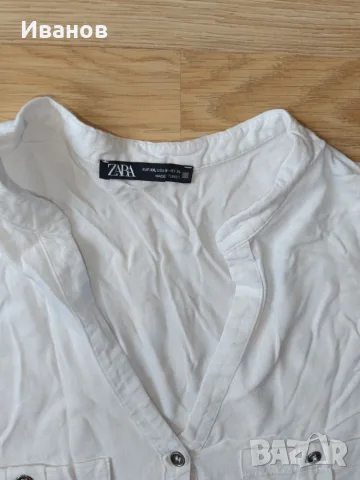Памучна риза- Zara, снимка 4 - Ризи - 55565022