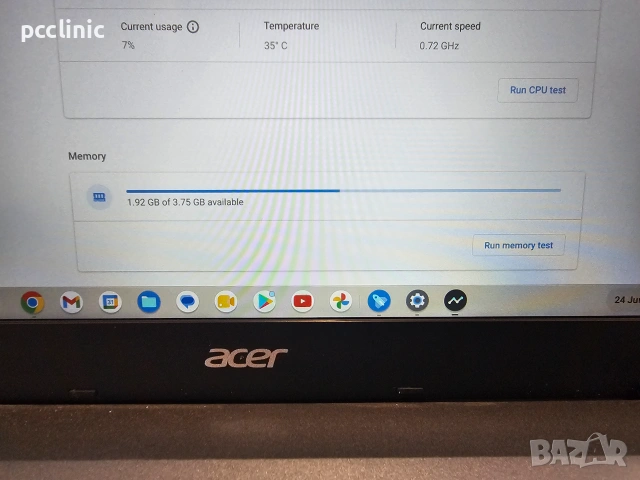 Acer Chromebook 14 (CP5-471) | Intel Core i3 6100U | 4GB RAM | 32GB eMMC |14" Full HD|Gorilla Glass, снимка 10 - Лаптопи за дома - 55032662