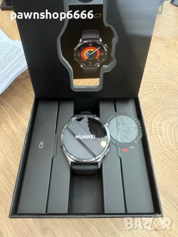 Смарт часовник HUAWEI WATCH GT 5 BLACK VLI-B19F Black Fluoroelastomer Strap 46 MM, GPS, ПУЛСОМЕР, SP, снимка 4 - Смарт часовници - 54994083