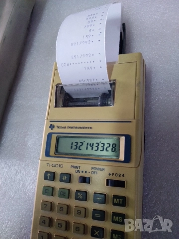 Ретро, печатащ калкулатор Texas Instruments TI-5010, снимка 3 - Друга електроника - 55261529