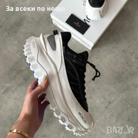 Moncler "Black/White" Унисекс👟Мъжки Маратонки👟Дамски Спортни Обувки Код ch69, снимка 5 - Маратонки - 55482093