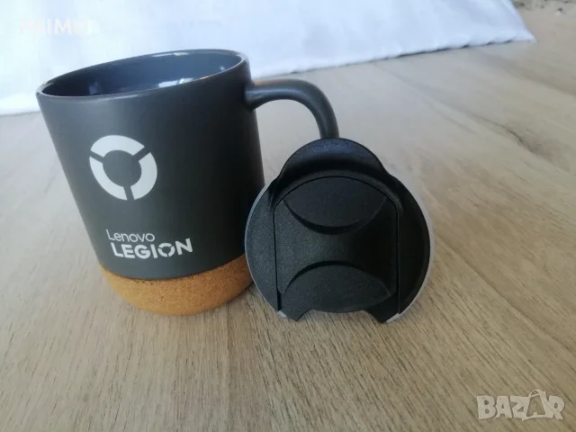 Оригинална геймърска чаша Lenovo Legion с корково дъно и капак, снимка 4 - Други ценни предмети - 55588129
