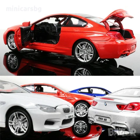Метални колички: BMW M6 Coupe (F13) БМВ 1:32 метален макет, снимка 6 - Колекции - 34232846
