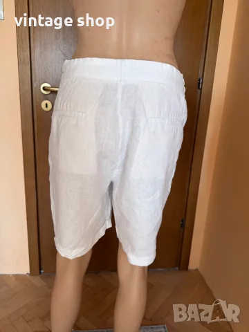 Мъжки бермуди Zara(къси панталони) 100 % лен, размер XL, снимка 6 - Къси панталони и бермуди - 55323643