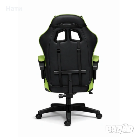 Ергономичен геймърски стол с масажна функция и поставка за крака, PU екокожа, метална рамка, регулир, снимка 4 - Столове - 53960160