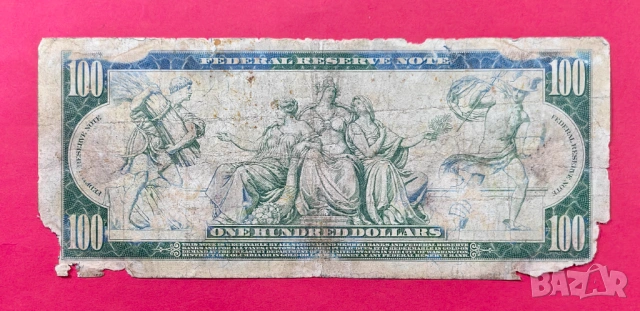 100 долара 1914 година САЩ, снимка 2 - Нумизматика и бонистика - 53984781