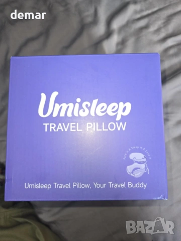 Възглавница за пътуване Umisleep с маска за очи и чанта за носене, черна, снимка 10 - Други стоки за дома - 54049492