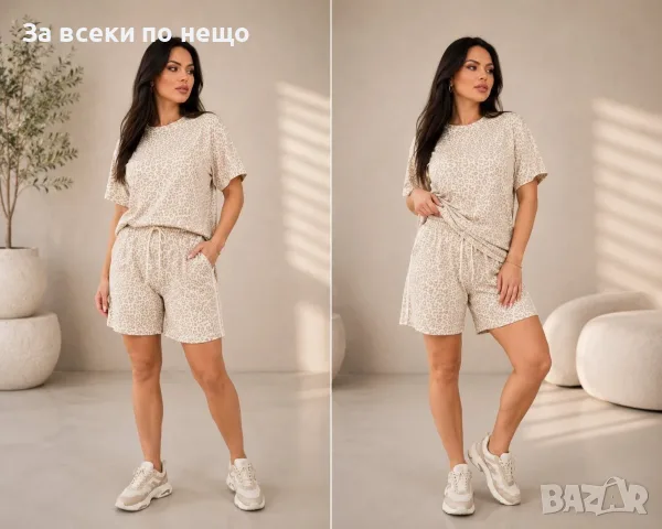 Дамски Летен Комплект👚🩳Дамски Къс Екип - Различни Цветове Код V89, снимка 5 - Спортни екипи - 55306399