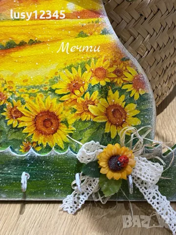 Къщичка гъбка-Поле със слънчогледи🌻🌾🌿🐞🌻🌻, снимка 3 - Декорация за дома - 55341949