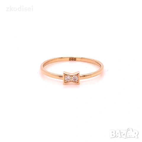 Златен дамски пръстен 1,05гр. размер:54 14кр. проба:585 модел:38805-1