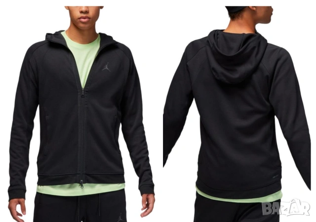 суитчер Nike Jordan Dri-FIT Sport Men's Air Fleece Full-Zip Hoodie размер S, снимка 2 - Спортни дрехи, екипи - 54220904