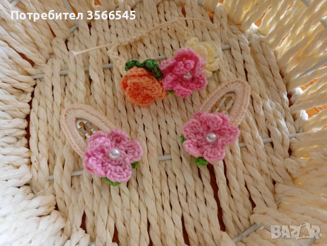 Ръчно изплетени фибички, снимка 5 - Шноли, диадеми, ленти - 54990337