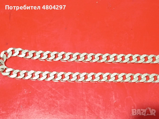 Сребърен ланец-панцер, снимка 6 - Колиета, медальони, синджири - 54564953