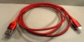Сплетен кабел за пренос на данни и зареждане USB-A 2.0 / Lightning за iPhone / iPad / iPod / AirPods, снимка 1