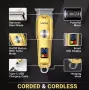 Машинка за подстригване VGR V-290, 120 минути автономия, USB Type-C, Три проставки, LED дисплей, Зла, снимка 4
