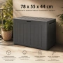 Градинска кутия за съхранение 190L – Кафява, заключваща се, снимка 2