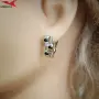 Обеци с платинено покритие 211234, снимка 4