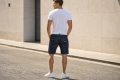Мъжки къси дънкови панталони Dsquared2 Slim Jean „Evergreen" — тъмносин raw denim, slim fit - IT56, снимка 2